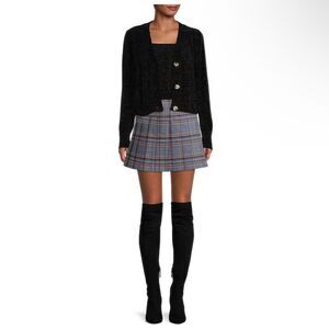 Chic Slate Grey Pleated Tennis Skirt by No Boundaries